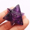 Bacatgem Natural Amethyst Merkaba Crystal Protection Sacred Meditation Energy Healing