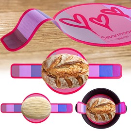 1 Silicone Bread Sling Dutch Oven Liner - Extra Thick Non-Stick Reusable Silicone Sourdough Bread Baking Mat with Long Handles - Sourdough Bread Baking Supplies for Easy Dough Transfer (PurpleSling)