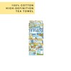 Beyond Happy High Definition 100% Cotton Cornwall Landmarks Tea Towel
