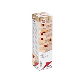 Cayro - Block & Block - + 5 Anni - Modello Classico In Legno - Gioco Da Tavolo - Ideale Per Bambini E Adulti - Torre Bar Impilabile - Da 2 A 8 Giocatori