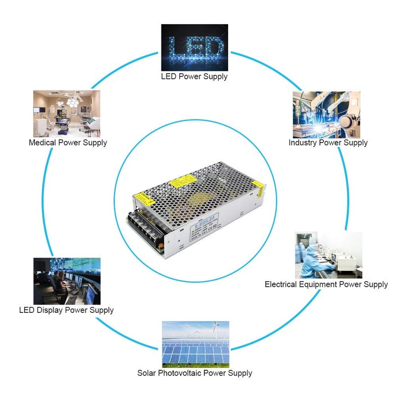 inShareplus 24V 8.5A 200W, DC Universal Regulated Switching Power Supply,