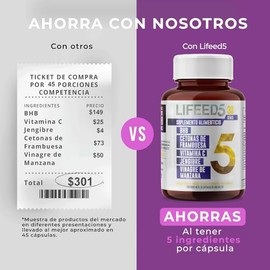 Lifeed5 Keto 30 cápsulas para 30 días | Cápsulas para Hombres y Mujeres | Lifeed5 Keto