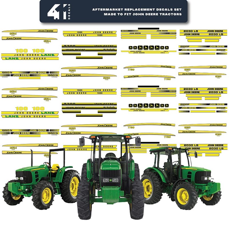 411 Decals Aftermarket Replacement for John Deere 2640 Tractor Decal
