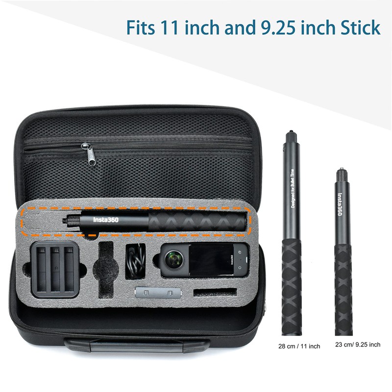 Fotoleey Hard Case for Insta360 X3 and X2 with Shoulder