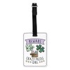 Gift Base Beware Crazy Puzzle Girl Visual Luggage Tag with