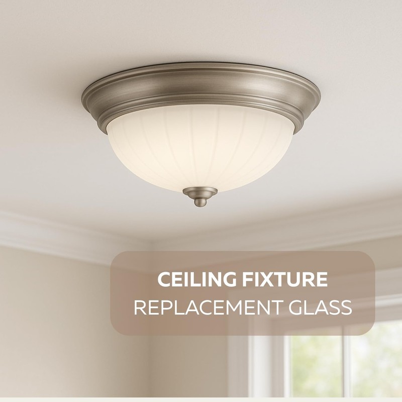 LIGHTACCENTS Ceiling Light Glass Shade Replacement - Flush Mount Ceiling