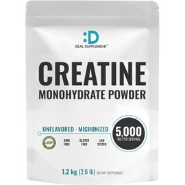 Instant Creatine Monohydrate Powder, 5g Per Serving – 240 Servings | Micronized, Unflavored, Fast Absorbing Formula | Supports Strength, Power, & High-Intensity Training* | Vegan, Keto, Non-GMO