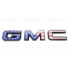 Auto Front & Rear GMC Blue USA Flag OVERLAY Emblem