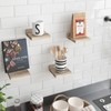 Fixwal Floating Shelves for Wall, Rustic Wood Small Wall Mounted