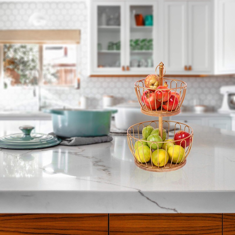 Craft Brio 2 Tier Home and Kitchen Fruit Vegetable Baskets