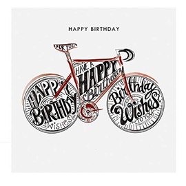 The Birthday Collection Contemporary Male Illustrated Birthday Card From by Museums & Galleries - Birthday Bikes by Jo Spicer - Greeting Card for Him (MG-OBH115)
