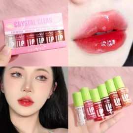 Sangpum Sangse Seolmyeong Chamjo 6PCS 모이스춰 라이징 립 글로스 투명한 오일 하이 드레이팅 글레이즈 플럼 퍼 메이크업 리퀴드 립스틱 6PCS Moisturizing Lip Gloss Transparent Oil High Hydrating Glaze Plump Makeup Liquid Lipstick [Combination 2]