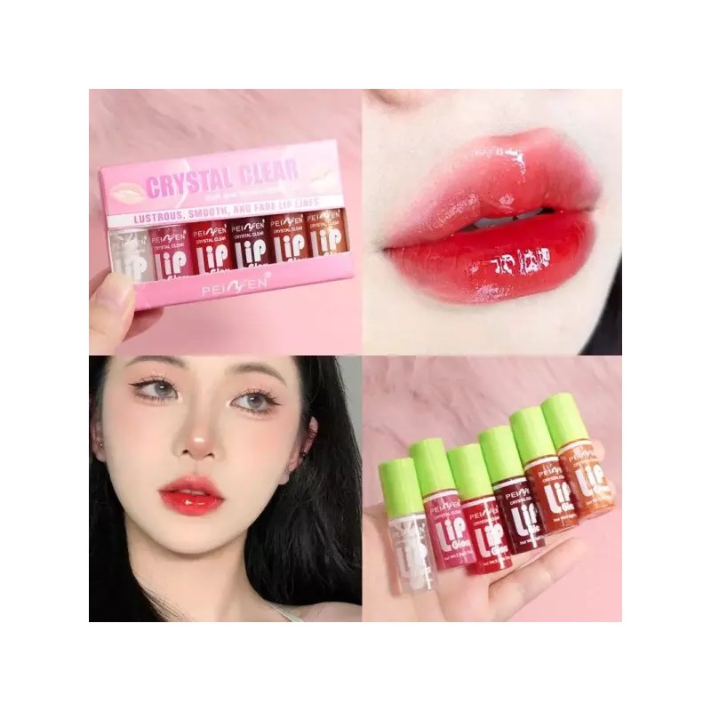 Sangpum Sangse Seolmyeong Chamjo 6PCS 모이스춰 라이징 립 글로스 투명한