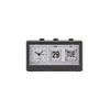 Monograph Clock, rubber, plastic, PVC and aluminium, black, 19 x