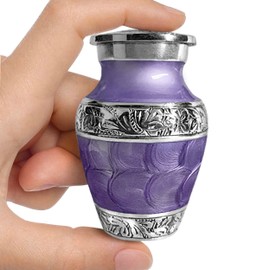 Small Urns for Human Ashes Keepsake – Purple Sharing Cremation Urn, Decorative Urns for Human Ashes Adult Man and Woman, Mini – Loving Reflections Purple