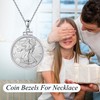 DAYLINLOVE Coin Bezels for Necklace S925 Sterling Silver Filigree Necklace
