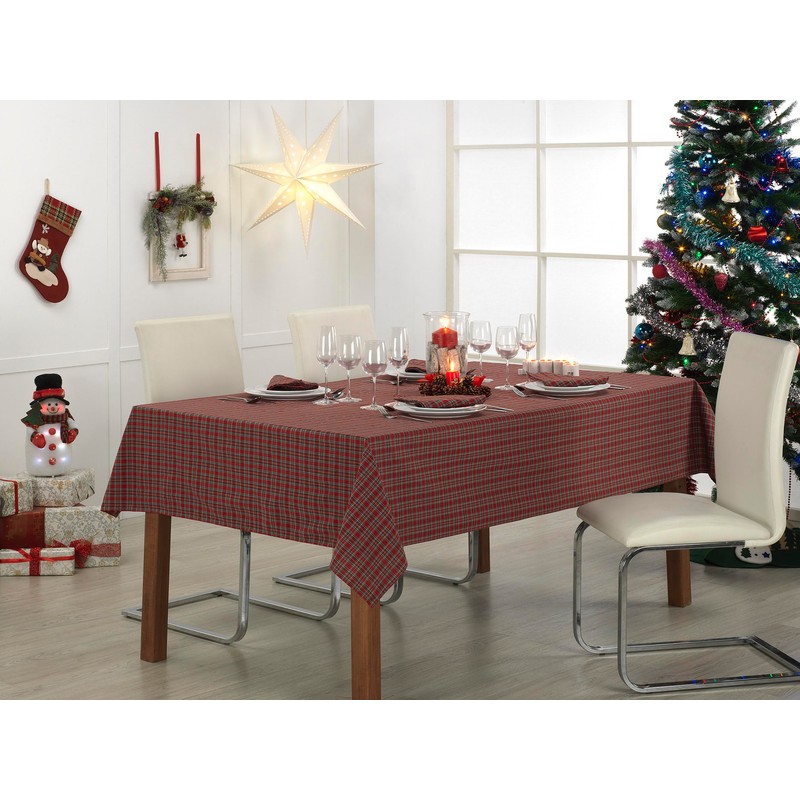 LAN&LAN - Christmas tablecloth for large rectangular tables, Christmas tablecloth