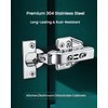 Full Overlay Soft Close Cabinet Hinges(4 Packs)–FOGZUVR 105°Cabinet Door Hinges