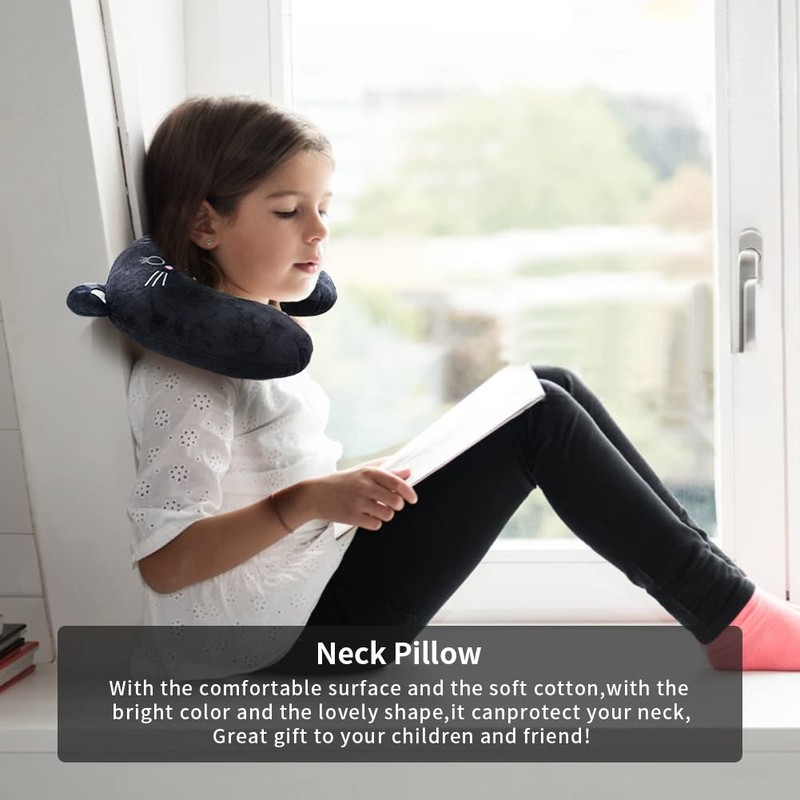 EKDJKK Travel Pillow for Kids, Cute Animal Neck Pillow Support