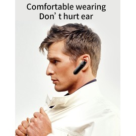 Bluetooth Headset mit Mikrofon, Freisprechanlage Bluetooth Ohr Single in Ear Kopfhörer Kabellos 42 Std Akku Handsfree Earpiece Einzelner Noise Cancelling Ohrhörer für Android iOS Anrufe Handy Telefon