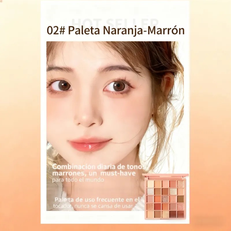 Paleta De Sombras De Ojos En Tonos Tierra Con 25
