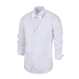 Men Suit Wedding Suits Vest Waistcoat Vests White 3 Pockets Tweed Vests Men's Suit Tuxedo Business Formal Party Dress