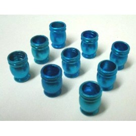 MENORAH CANDLE CUPS, Set of 9, Aluminum Blue color