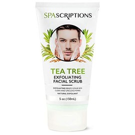 Face Exfoliating Scrub Turmeric, Tea Tree, Hyaluronic Acid & Sugar Face Wash - 5 Oz (Tea Tree)
