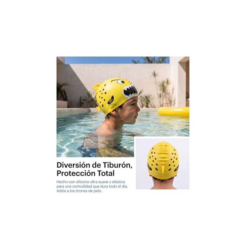 Toddmomy Gorro De Natación De Silicona Gorro De Ducha Gorro