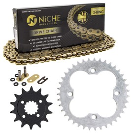 NICHE Drive Sprocket Chain Combo for Honda TRX450R TRX450ER Front 14 Rear 39 Tooth 520V-X X-Ring 94 Links