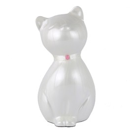 METLYN Kitty Cat Urns for Ashes - Pet Memorial Cat Urn Cat Memorial Gift, Pet Urn for Cat Ashes Keepsake Pet urns for Cats Ashes, Pet Ashes Urn, Pet Cremation Urn (Pearl)