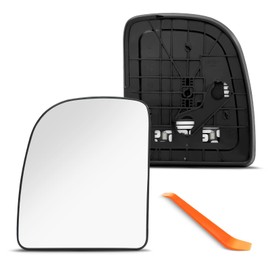 SNEMEEY Passenger Side Mirror Replacement for Ford F250 F350 F450 1999-2007, Ford E150 2002-2004, E350 2002-2019, E450 2002-2017, Ford Excursion 2000-2005 - Right Side Upper Mirror Glass, Power Heated