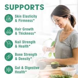 Vitalibre Bovine Collagen Peptides Powder for Women and Men, Grass-Fed Hydrolyzed Collagen Protein Type I & III, Skin, Hair, Nails, Bones, Digestion, Unflavored, Non-GMO, Keto & GF, 11 Servings, 8oz