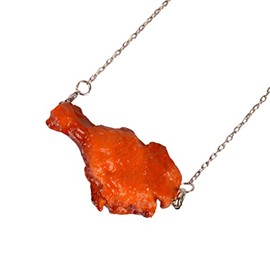 Simulation Fried Chicken Pendant Necklace Resin Barbecue Chicken Legs Wings Necklace leg B