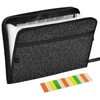 Black Leopard Expanding File Folder with Sticky Labels 13 Pocket