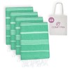 COMYRIA Turkish Beach Towel with Travel Bag - 1/2/4/6 Pack