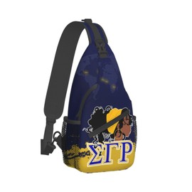 Sigma Gamma Sling Bag for Women Rho Sorority Gifts Lightweight Crossbody Daypack with Adjustable Chest Bag for Sports Travel, Hiking