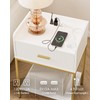 Apetaccat Nightstand with Charging Station, 3-Tier Bed Side Table, Small