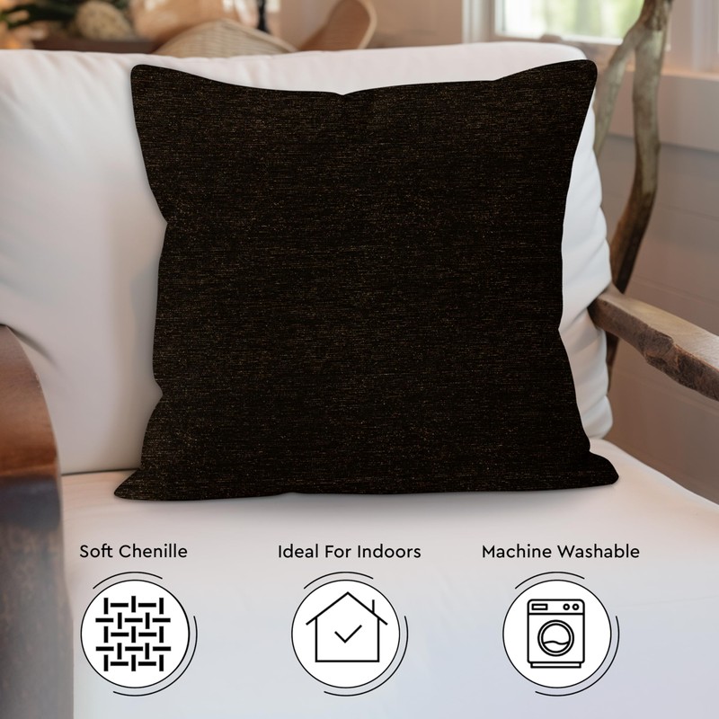 Encasa XO Fine Chenille Throw Pillow Covers 2 pcs Set