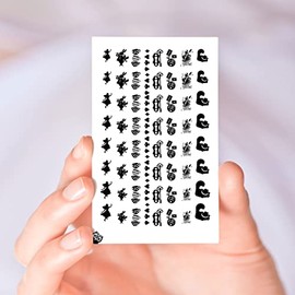 Down The Rabbit Hole Black & White Clear Vinyl (Cut, Peel, & Stick) Nail Designs
