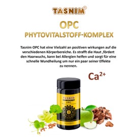 Tasnim® OPC Kapseln Traubenkernextrakt 60 Kapseln mit Vitamin C Vitamin E und Buchweizen made in Österreich direkt vom Hersteller Tasnim