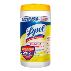 Lysol Toallitas Desinfectantes Lysol De Superficies Citrus 80 Toallitas