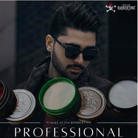 BARBERTIME Hair Styling Matte Wax | No6 Green Matte Clay Pomade | Natural Look Strong Hold 150 ml