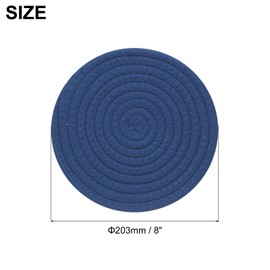 sourcing map 8 Inches Trivets for Hot Dishes, Heat Resistant Navy Blue Trivets for Hot Pots and Pans, 5 Pcs Cotton Hot Pads Coasters Mat for Countertops, Cooking