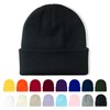 AGLIFEFY Winter Beanie Acrylic Knit Cuffed Plain Hats Skull Cap