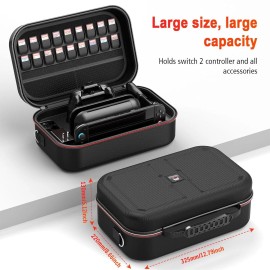 HEYSTOP All-in-One Switch 2 Case – Waterproof, Dustproof & Stores 18 Games + Accessories