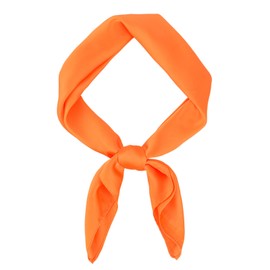 Square Scarf for Women Necktie Silk Like Neck Scarf Lightweight Bandanas Chiffon Hair Scarf Gifts for Wedding Valentine Birthday (Orange)