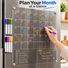 Clear Acrylic Monthly Planner for Refrigerator – Reusable Dry Erase