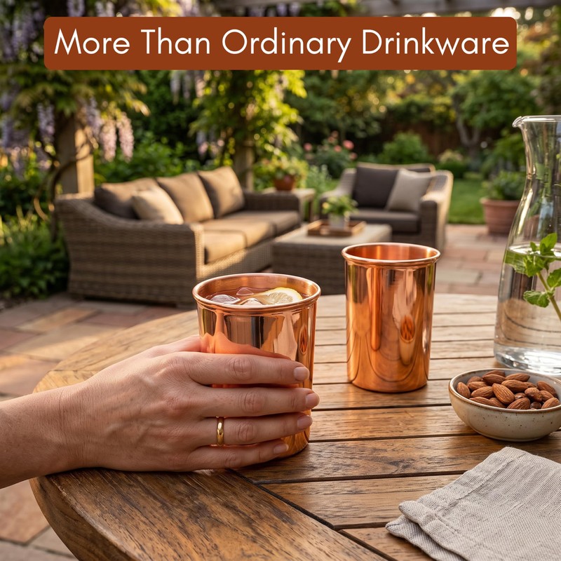 SAJTOX Pure Copper Tumblers for Drinking – Ayurvedic Health Pure