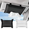 Modixun 2Pcs Car Tissue Holder, Soft PU Leather Sun Visor